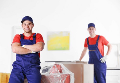 Professional movers handling fragile items in Knightsbridge