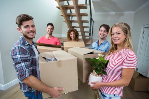 Customer submitting a complaint to a removal company representative