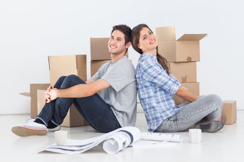 A well-organised Knightsbridge moving day with packed boxes, furniture protection, and transport