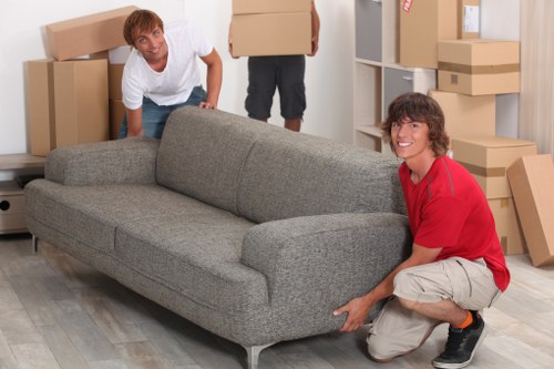 Residential furniture move in a Knightsbridge home with narrow access