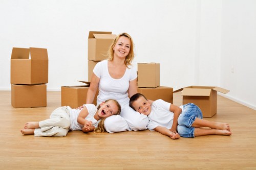 Fragile household items prepared for safe flat removals in Knightsbridge