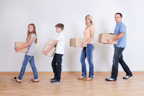 Assorted cardboard cartons and packing supplies for Knightsbridge customers